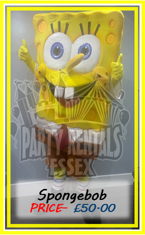 Spongebob Squarepants Mascot Costume Hire in Essex